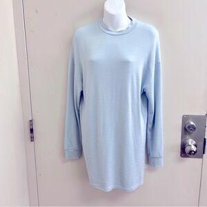 Wilfred Free Aritzia Long Sleeve Light Blue Oversize Tunic Sweater XS